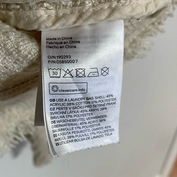 H&M Textured Biker Jacket Size 4 - Picture 9 of 11